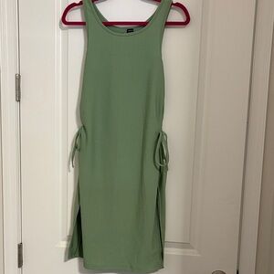 Green Tie-Side Tank Dress